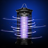 voordelige Elektrische vliegenmepper-Elektrische vliegenvanger voor buiten, 365 nm, verdelgt ongewenste bezoekers, IP66 waterdicht, slimme lichtsensor, geluidsarme werking, voor binnen en buiten.