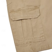 economico Classico-Per uomo Carico tattico Pantaloncini cargo Shorts Pantaloncini casual Tasca Semplice Sopra il ginocchio Casuale All'aperto Abbigliamento casual alla moda Moda Streetwear Cáqui Escuro Nero Inelastico