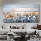 cheap Landscape Paintings-Mintura Handmade Flower Landacape Oil Paintings On Canvas Wall Art Decoration Modern Abstract Picture For Home Hotel Decor Rolled Frameless Unstretched Painting