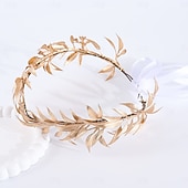 cheap Accessories and More-Retro Vintage Medieval Renaissance Hair Accessories Fantasy Costume Princess Goddess Fairy Leaf Fancy Dress Women's Fantasy Halloween Carnival Performance Renaissance Fair LARP Adults' Headpiece