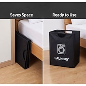 cheap Laundry Bags &amp; Hampers-60L Large-Capacity Thickened Sorting Trash Can with Sponge EVA Handle, Foldable Storage Bag, Holds 60 Bottles, Durable Polyester Material, Suitable for Kitchen, Home, and Office Waste Organizers