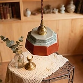 tanie Światła wysp-Mała lampa wisząca z zielonego szkła, niebiesko-białej porcelany, czerwona ceramiczna lampa wisząca, nowoczesna lampa nordycka do jadalni, sypialni, kuchni, wyspy, domu wiejskiego, kawiarni