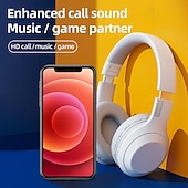 abordables Écouteurs Bluetooth sans fil-Casque sans fil Lenovo ThinkPlus supra-auriculaire, Bluetooth 5.3 avec micro, son stéréo haute fidélité avec basses profondes, oreillettes douces, pliable, idéal pour les jeux, les voyages et le
