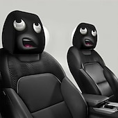 baratos Capas de Sofa-Capas de encosto de cabeça engraçadas para carro (2/4 peças), protetor de encosto de cabeça universal, decoração interna com carinhas divertidas, fácil instalação, design macio e sem enchimento para o