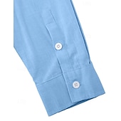 Недорогие Vacation-Men's Shirt Linen Shirt Summer Shirt Beach Wear Plain Vacation Casual Black White Blue Khaki Long Sleeve Lapel Spring &amp; Summer Clothing Apparel
