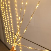preiswerte Vorhang- und Eiszapfenlichter-3M Lichterketten 320 LEDs 1 Stück Warmweiß Weiß Blau Kreative Lichterketten Festtagslichter Fenster- / Vorhang- / Eiszapfenlichter Halloween Innenbereich Wasserdicht 110-240 V