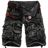 cheap Classic-Men's Comfort Waist Tactical Cargo Cargo Shorts Shorts Casual Shorts Multi Pocket Flap Pocket Camouflage Windproof Wearable Knee Length Casual Outdoor Streetwear Fashion Streetwear Blue Army Green