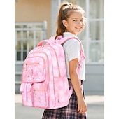 baratos Mochilas para Crianças e Adolescentes-Mochila Rosa para Meninas do Ensino Fundamental Mochila Fofa de Princesa com Armazenamento Multi-Compartimento e Design de Grande Capacidade para Volta às Aulas