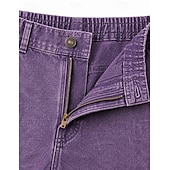 ieftine pantaloni casual-Bărbați Pantaloni Pantaloni de lucru Pantaloni casual Pantaloni din denim Pantaloni de spălat cu acid Buzunar Talie elastică Picior drept Simplu Confort Lungime totală Casual Zilnic În aer liber Mod