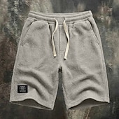 economico Pantaloncini casual-Per uomo Pantaloncini Waffle Pantaloncini Estivi Shorts da Spiaggia Pantaloncini casual Coulisse Elastico in vita Puro Tinta unica Tinta unita Comodità Lunghezza al ginocchio Casuale Quotidiano