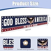 billige Hageflagg-250-årsjubileum USA-flagg Gud velsigne Amerika-banner 4. juli-dekorasjoner stort 250-årsjubileumsbanner for utendørs, innendørs, hage, veranda, plen