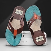 cheap Men's Slippers &amp; Flip-Flops-Men's Blue Flip Flops – Lightweight Quick-Dry Beach Sandals, Comfortable Summer Footwear for Vacations, Poolside and Everyday Leisure