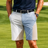 abordables Pantalones Cortos Impresos-Hombre Geométrico Arte abstracto Bloqueo de color Bermudas Pantalones cortos casuales Shorts de golf Media cintura Informal de negocios Trabajo Golf vacaciones en la playa Pantalones cortos de frente