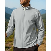 billige Vanntette jakker-Herre Vindtett jakke Softshell jakke Turjakke Utendørs Vanntett Vindtett Turantrekk Turklær Vår Høst Topper Camping / fotturer / grotting Løp Svart Hvit Gul