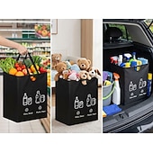 cheap Laundry Bags &amp; Hampers-60L Large-Capacity Thickened Sorting Trash Can with Sponge EVA Handle, Foldable Storage Bag, Holds 60 Bottles, Durable Polyester Material, Suitable for Kitchen, Home, and Office Waste Organizers