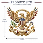 preiswerte U.S. 250. Jahrestag-Anstecknadel zum 250. Jahrestag der USA, patriotische Anstecknadel mit amerikanischem Adler, Gedenkbrosche mit Strasssteinen (1776–2026), Schmuckaccessoire zum Unabhängigkeitstag der USA für Damen und