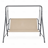 cheap Patio Cushions Cover-Swing Seat Cover Replacement 600D Waterproof Oxford Patio Swing Cushion Cover 2 3 Seat Garden Swing Bench Seat Cover for Outdoor Porch Yard Coffee (56.69''x17.7''x21.65'')