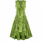 economico Vestiti-Punk &amp; Gotico Rinascimento Steampunk Vestito Strega Ragazza gotica Tinta unica Costume Per donna Fantasia Stile Steampunk Notte di Valpurga Halloween Carnevale Mascherata Casual Quotidiano Adulti
