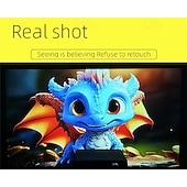 cheap Projectors-Smart Projector with Auto Focus &amp; Auto Keystone, 720P Native Portable Movie Projector with RGB Ambient Light, Bluetooth Speaker, WiFi Screen Casting, 180° Rotatable Home Theater Projector