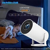baratos Projetores-Novo HY300 PRO Projetor Inteligente Portátil Android 13.0 1280 * 720 Resolução 28 Memória WIFI LCD Vídeo 720P Home Theater Projetor 4K Bluetooth 5.4 Presente do Dia dos Namorados