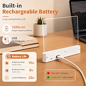 ieftine Lumini de lectură-Lampă de citit cu LED-uri transparente, reîncărcabilă, cu 3 culori &amp;temporizator, lampă cu placă cu panou reglabil, lumină pentru carte pe toată pagina, pentru citit în pat noaptea, cadouri amuzante