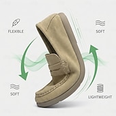 Χαμηλού Κόστους Casual loafers-Ανδρικά κρεμ μοκασίνια σε χρώμα penny – ελαφριά, casual παπούτσια με slip-on, άνετα υποδήματα για θέρετρα για ταξίδια διακοπών, αναψυχή το Σαββατοκύριακο και καθημερινή χρήση.