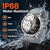 billige Smartklokker-AK102 Smartklokke 1.7 tommers Bluetooth-anrops-smartklokke Skritteller Samtalepåminnelse Fitnessporing Kompatibel med Android iOS Herre GPS Lang ventetid Håndfri bruk IP68 50mm urkasse