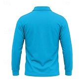economico Camicia da uomo-Per uomo Tinta unita Maglietta sportiva Polo da golf Maglia da tennis Maglietta da tennis Manica Lunga Tasca Bottoni Leggero Elastico Traspirante Tennis Golf Corsa Colletto a Camicia Top Bianco Cachi