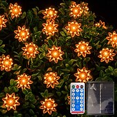 preiswerte Solar-Außenleuchten-12m Lichterketten 100 LEDs Solarmodul Warmweiß Kaltweiß Rot Kreative Lichterketten Festtagslichter Halloween Innenbereich Kreativ USB-betrieben Solarbetrieben