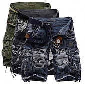 cheap Classic-Men's Comfort Waist Tactical Cargo Cargo Shorts Shorts Casual Shorts Multi Pocket Flap Pocket Camouflage Windproof Wearable Knee Length Casual Outdoor Streetwear Fashion Streetwear Blue Army Green