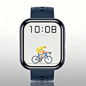 voordelige Smartwatches-Smartwatch voor mannen en vrouwen, 1,81 inch HD touchscreen fitness tracker met hartslag- en slaapmonitor, Bluetooth-belfunctie, ademende geperforeerde sportband, IP68 waterdicht.