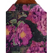 preiswerte Oberteile-Retro Vintage Boho 1970er Hemd Hawaiihemden Hippie Blumen Kostüm Herren Halloween Karneval Musikfestival Strandurlaub Retro-Mottoparty Erwachsene Hemd