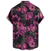 preiswerte Oberteile-Retro Vintage Boho 1970er Hemd Hawaiihemden Hippie Blumen Kostüm Herren Halloween Karneval Musikfestival Strandurlaub Retro-Mottoparty Erwachsene Hemd