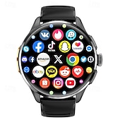 preiswerte Smartwatch-5G-Smartwatch mit SIM-Kartensteckplatz, Android-Smartwatch für Herren mit drehbarer Kamera, WLAN, GPS-Unterstützung für Social-Media-Apps wie TikTok, Instagram und YouTube sowie unabhängiger