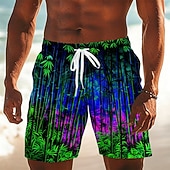 economico Piante e Fiori Tropicali-Per uomo Piante Bambù Costumi da bagno Costumi da bagno Pantaloncini da bagno Pantaloncini da Surf Misura del girovita medio Casual Quotidiano All'aperto Tasche Laterali fodera in rete Coulisse