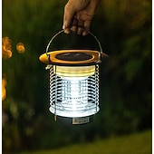 abordables Lampe anti-insectes-Piège à moustiques solaire d'extérieur en acier inoxydable, résistant aux insectes volants et étanche, idéal pour la terrasse, le jardin ou la cour.