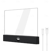ieftine Lumini de lectură-Lampă de citit cu LED-uri transparente, reîncărcabilă, cu 3 culori &amp;temporizator, lampă cu placă cu panou reglabil, lumină pentru carte pe toată pagina, pentru citit în pat noaptea, cadouri amuzante