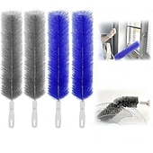 cheap Cleaning Supplies-4 Pcs Bendable Microfiber Head, Reusable Dust Remover, Fan Cleaning Brush, Washable Microfiber Duster for Electric Fans, Air Conditioning, Car Vents, Blinds, Curtains