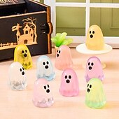 economico Esculturas-30PCS Glow in The Dark Ghost Charms for Halloween, Cute Transparent White Resin Ghost Pendants for Jewelry Making, DIY Crafts, Necklace Bracelet Earrings Accessories, Mini Ghost Ornaments Gifts