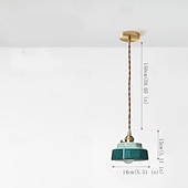 tanie Światła wysp-Mała lampa wisząca z zielonego szkła, niebiesko-białej porcelany, czerwona ceramiczna lampa wisząca, nowoczesna lampa nordycka do jadalni, sypialni, kuchni, wyspy, domu wiejskiego, kawiarni