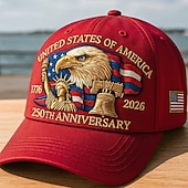 economico USA 250.-Cappello per il 250° anniversario degli Stati Uniti, berretto da baseball commemorativo 1776-2026, cappello patriottico americano 250 con aquila calva, campana della libertà e statua della libertà