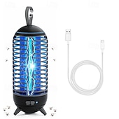preiswerte Bug Zapper-Kabelloser Insektenvernichter für den Außenbereich, wiederaufladbar, 2-in-1-Funktion: kabellose Mückenlampe mit 2500-mAh-Akku, elektrische Insektenfalle, ideal für drinnen und draußen, z. B. auf