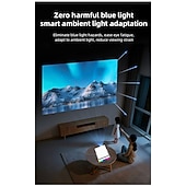 cheap Projectors-Smart Projector with Auto Focus &amp; Auto Keystone, 720P Native Portable Movie Projector with RGB Ambient Light, Bluetooth Speaker, WiFi Screen Casting, 180° Rotatable Home Theater Projector