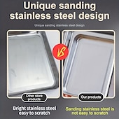 cheap Grills &amp; Outdoor Cooking-Stainless Steel Baking Sheet Pan with Rack, Heavy Duty Roasting Tray for Oven, Grill &amp; Broiler, Dishwasher Safe Bakeware for Cookies, Bacon, Chicken, Turkey &amp; Vegetables