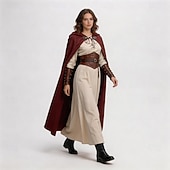 baratos Capa &amp; Capa-Medieval Renascentista manto manto com capuz Viking Elfo Fantasia Mulheres Dia Das Bruxas Carnaval Espetáculo LARP Ren Faire Adulto Capa