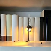 preiswerte Dekorative Lichter-Bibliothekslaterne – dekorative Bücherregalbeleuchtung, wiederaufladbar, mit Fernbedienung, für Bücherwürmer, antike LED-Leseecke als Dekoration für Arbeitszimmer und Bibliothek