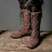economico Calzature-Medievale Rinascimento Scarpe Stivali al ginocchio Stivali jazz piatti Costume Per uomo Celtico Costumi da pirata Halloween Mascherata Performance LARP Fiera Rinascimentale Adulti Scarpe