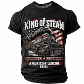 voordelige Patriottisch T-shirt voor veteranen-Voor heren Grappig jargon T-shirt Korte mouw T-shirt 3D-afdrukken Strakke ronde hals Overhemd Modieus Casual Dagelijks Straat Heide Grijs Groen 2# Blauw 2# Zomer Lente Kleding S M L XL XXL XXXL 4XL