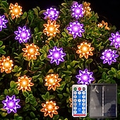 preiswerte Solar-Außenleuchten-12m Lichterketten 100 LEDs Solarmodul Warmweiß Kaltweiß Rot Kreative Lichterketten Festtagslichter Halloween Innenbereich Kreativ USB-betrieben Solarbetrieben