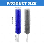 cheap Cleaning Supplies-4 Pcs Bendable Microfiber Head, Reusable Dust Remover, Fan Cleaning Brush, Washable Microfiber Duster for Electric Fans, Air Conditioning, Car Vents, Blinds, Curtains
